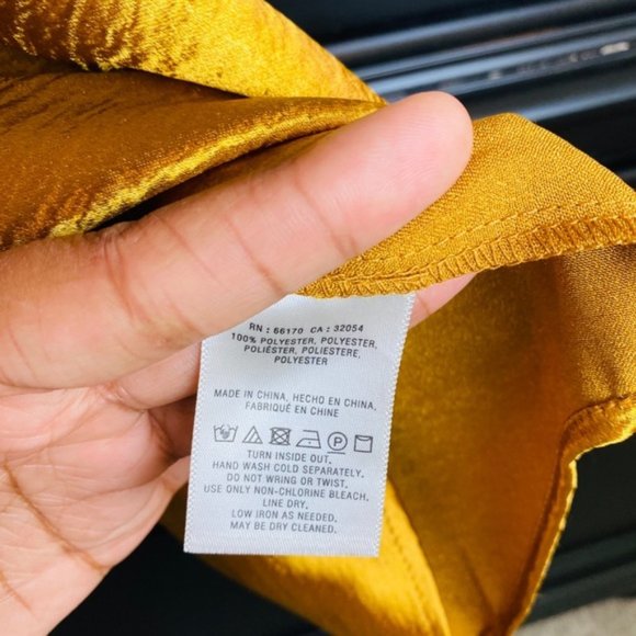 Anthropologie Maeve Gold Metallic Neck Tie Tank - Picture 6 of 8